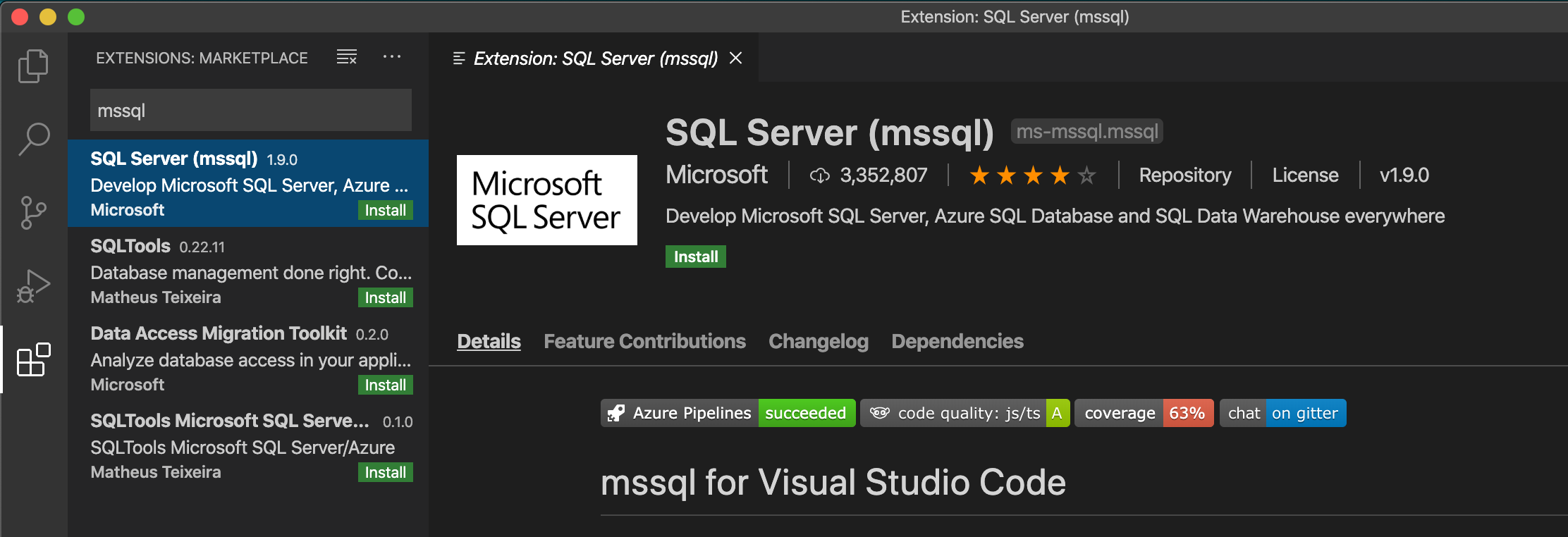 install sql server for mac